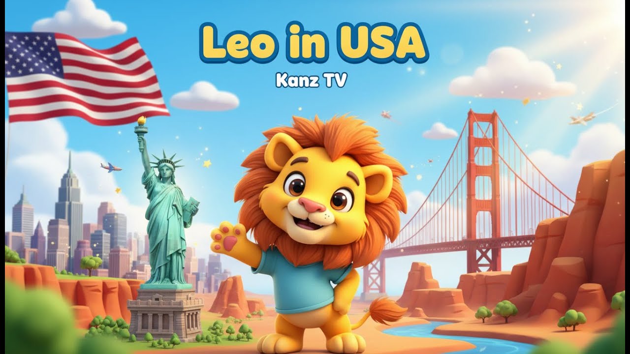 Leo Visits the USA 🇺🇸 | Kids Travel Song | Learn About America | Kanz TV