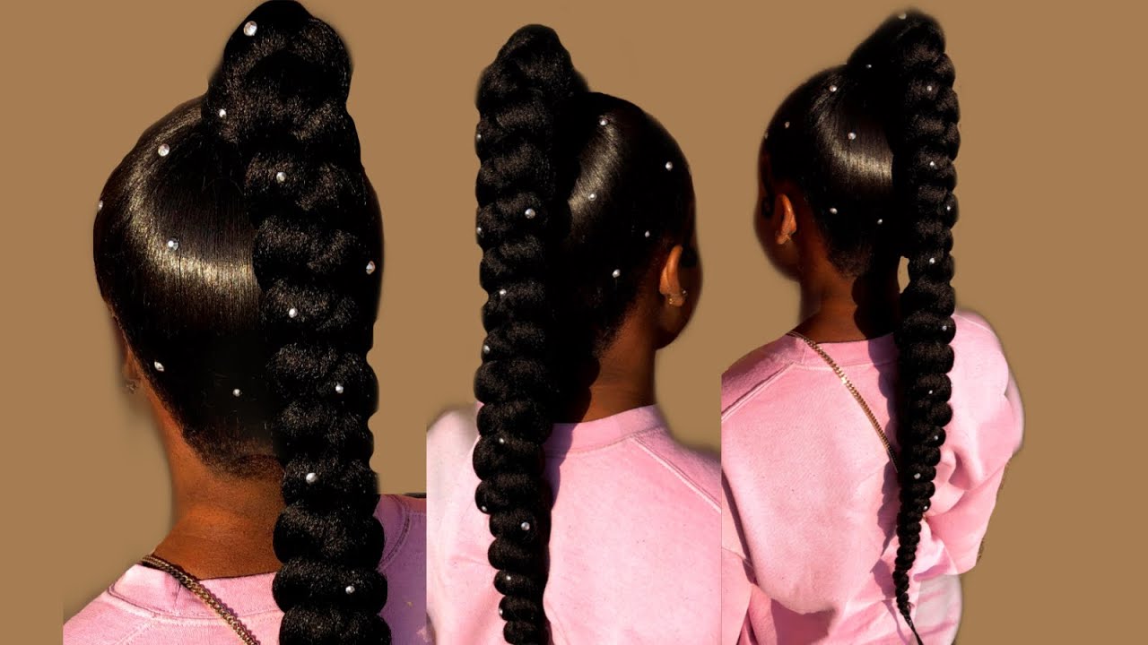 How to do a Bedazzled High Sleek Braided Ponytail