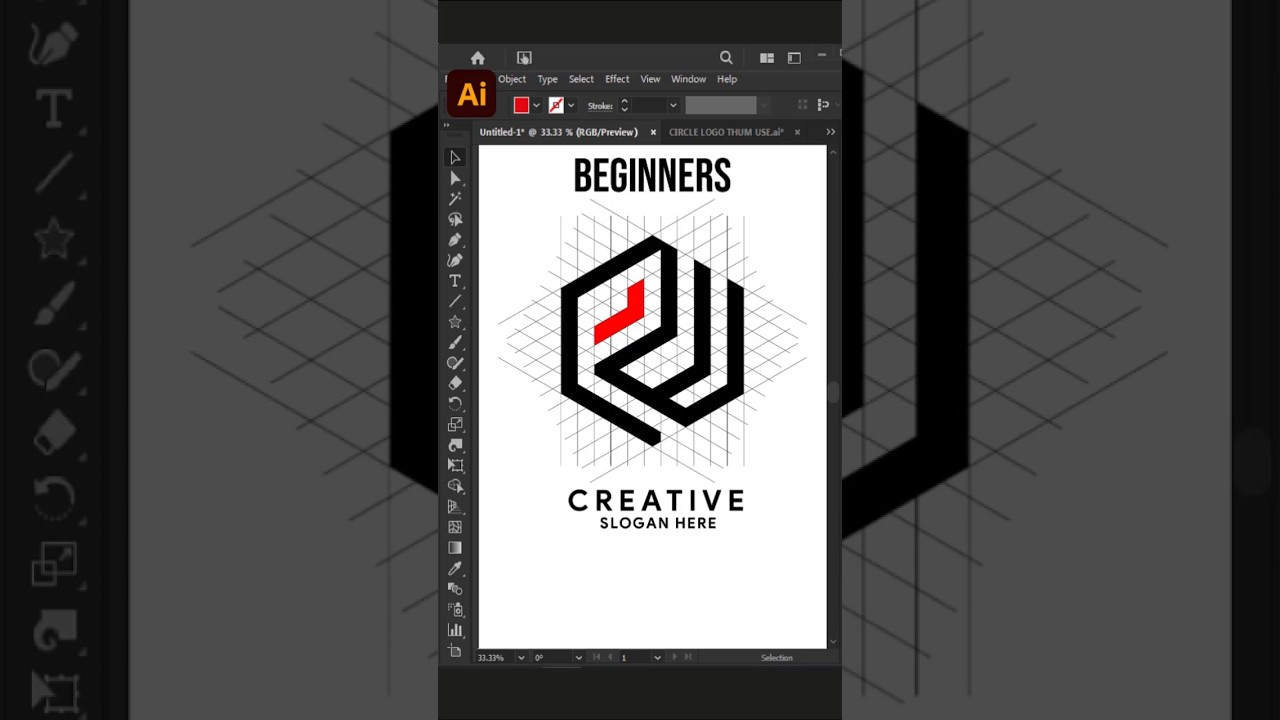 Adobe Illustrator 2025 Tips - How To Create Grid-Based  Letter Logo Design Process 