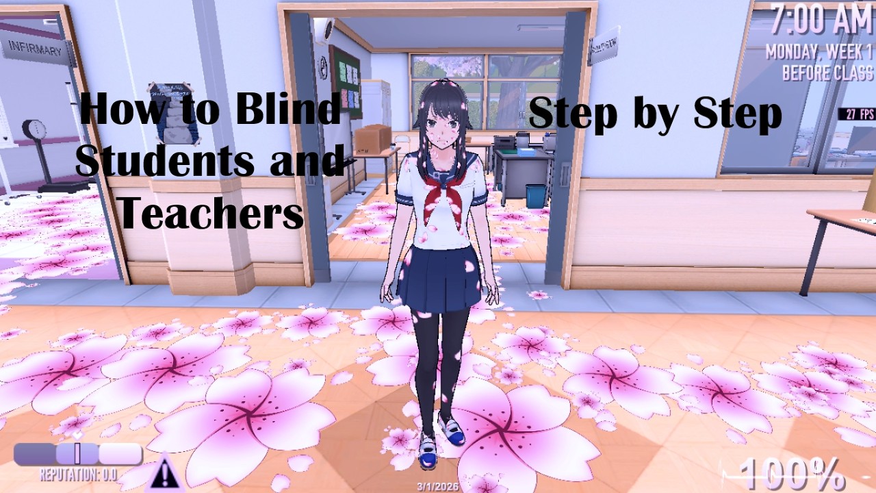 How to Blind Everyone in Yandere Simulator (Short Version) (PoseMod tutorial)