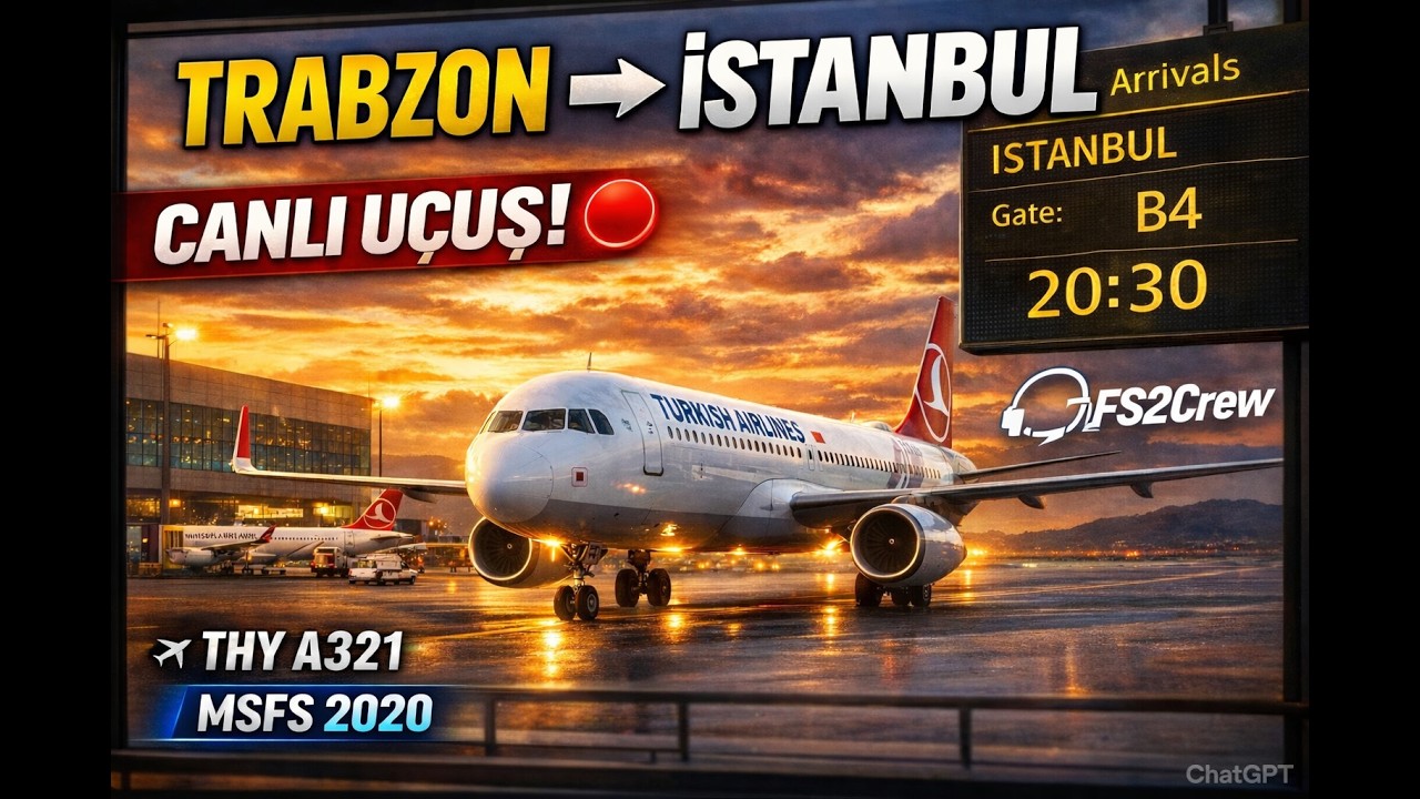 🔥 TRABZON ➜ İSTANBUL | THY A321 | FS2CREW