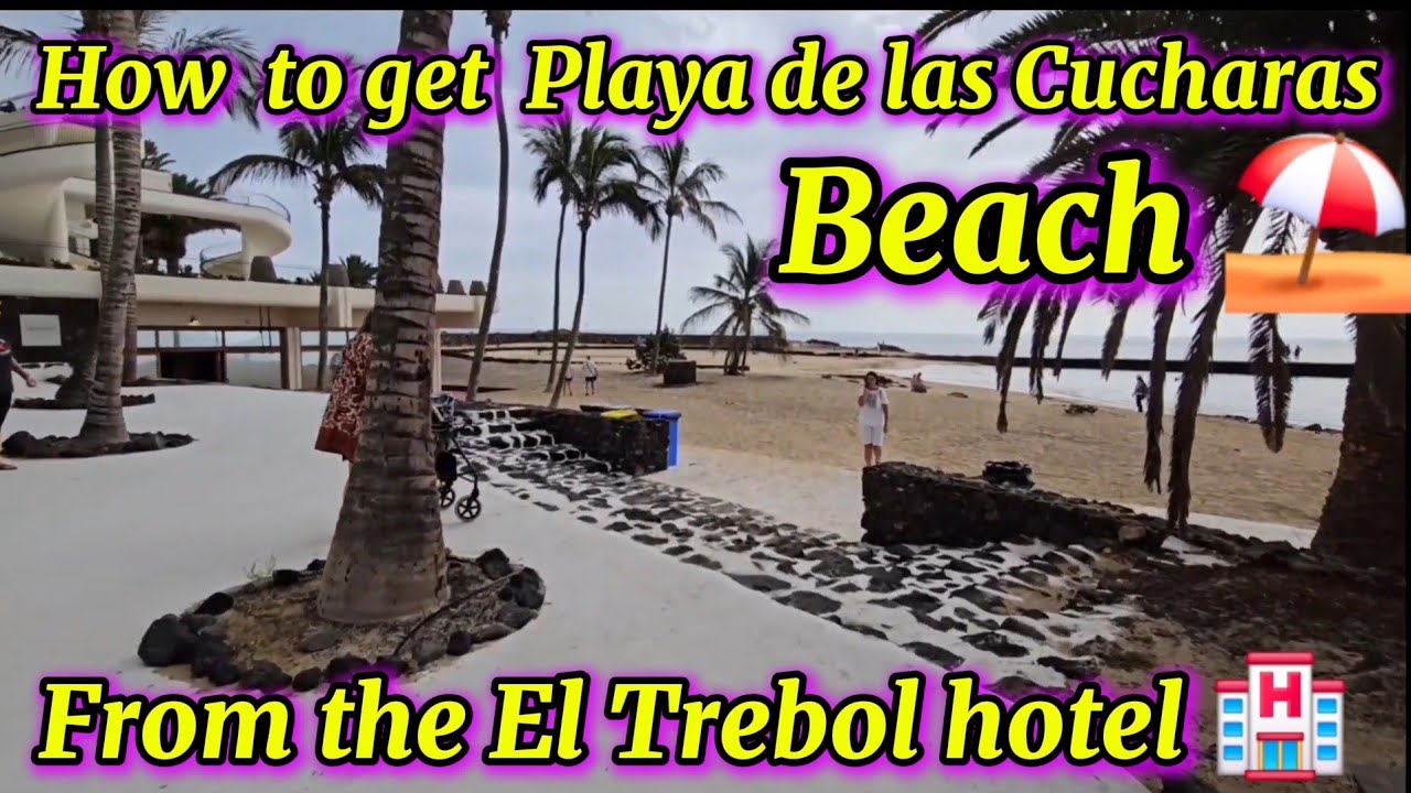 Playa las Cucharas beach from the hotel tui suneo el trebol Costa teguise lanzarote 🏖️🌴☀️ #Beach 