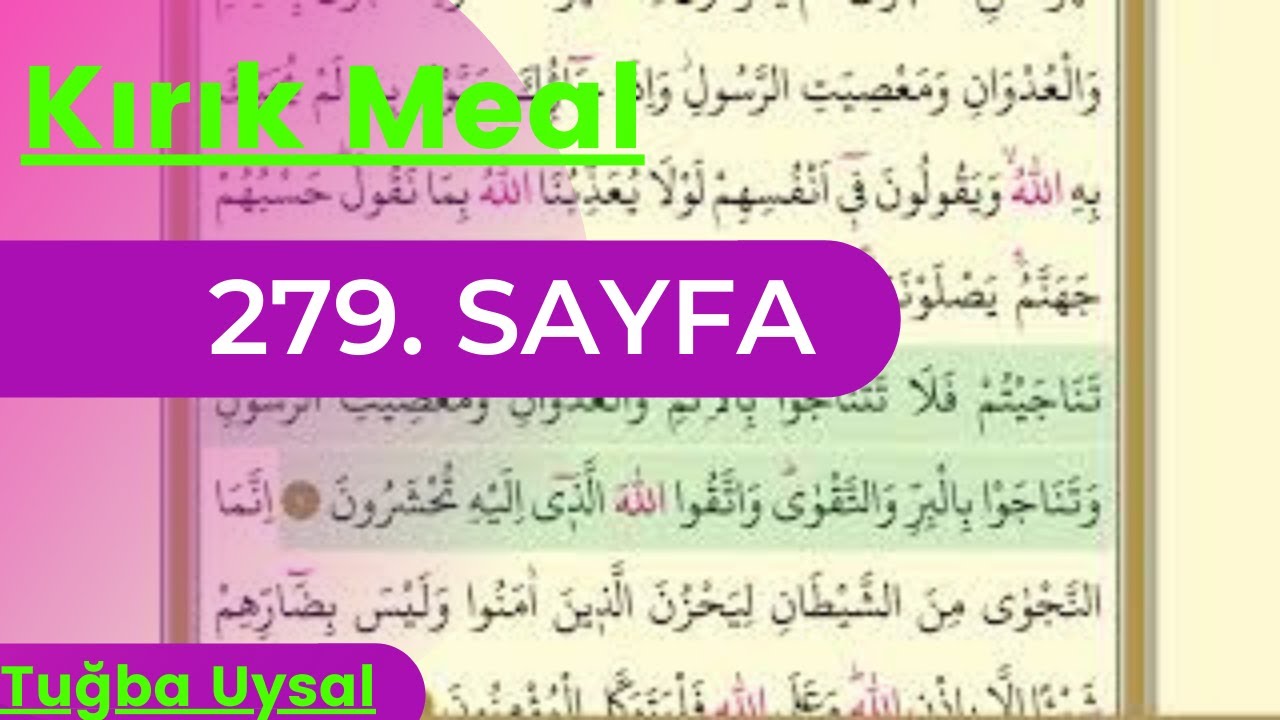 Kırık Meal▐ S. 279▐ Nahl Suresi▐ 14. Cüzün 19. Sayfası