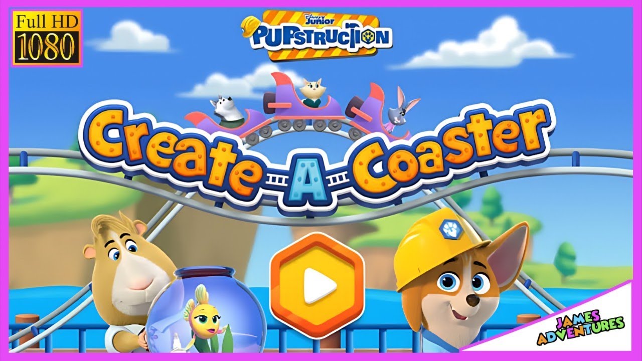 DISNEY JUNIOR - PUPSTRUCTION: CREATE A COASTER - DISNEY GAMES GAMEPLAY