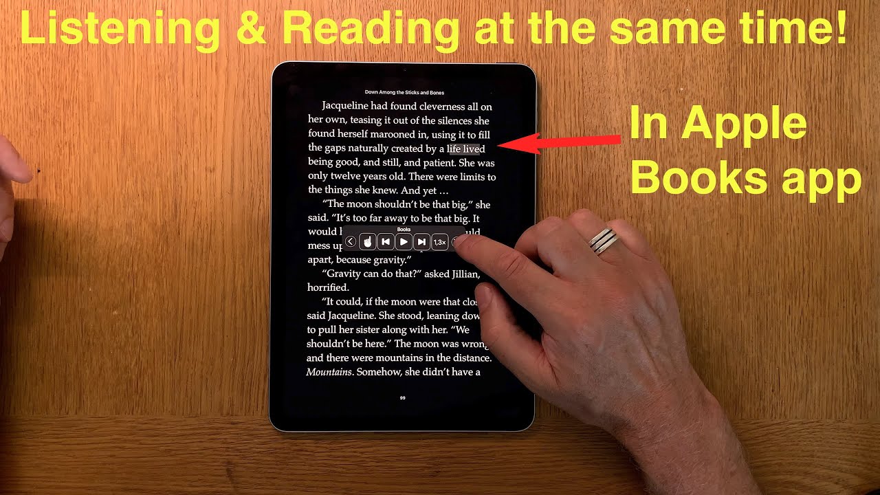 How To Listen Along while Reading an ebook in Apple Books app on an iPhone or iPad