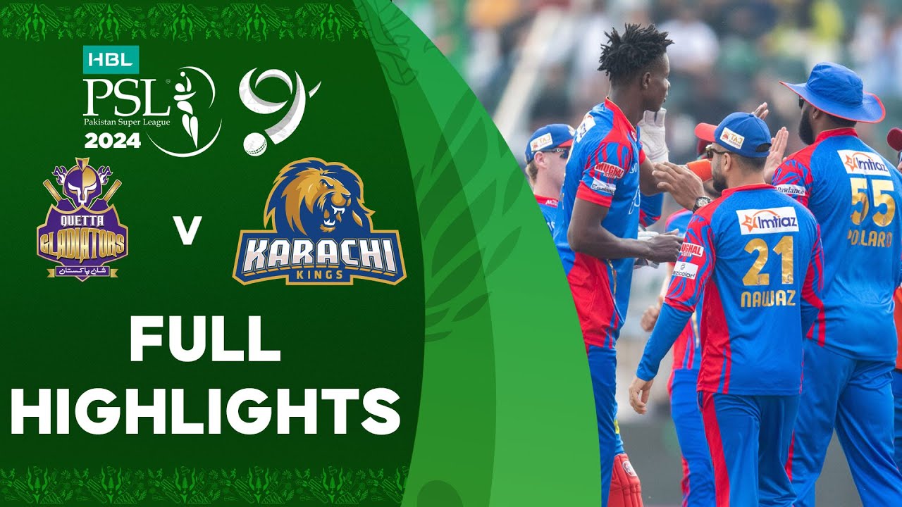 Full Highlights | Quetta Gladiators vs Karachi Kings | Match 22 | HBL PSL 9 | M1Z2U