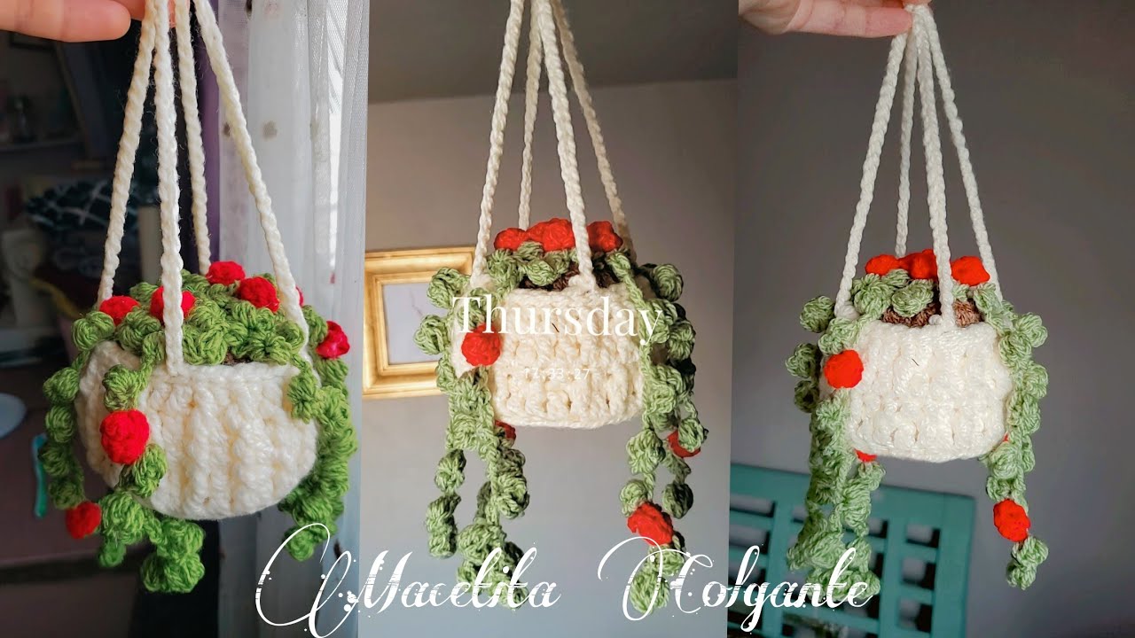 Maceta Colgante a Crochet