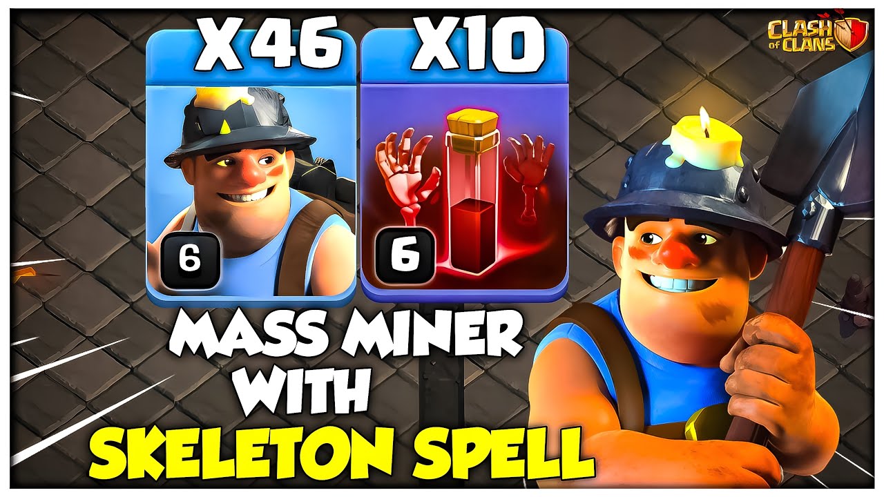 Th12 to Th13 Mass Miners Attack Strategy | Best Th12 vs Th13 (3 star Attack) Clash of Clans