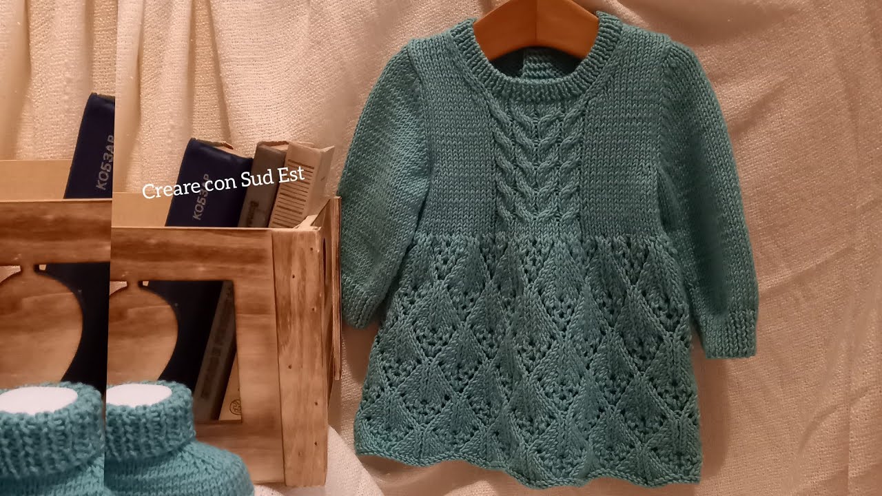 abito Candi \ vestito neonata ai ferri