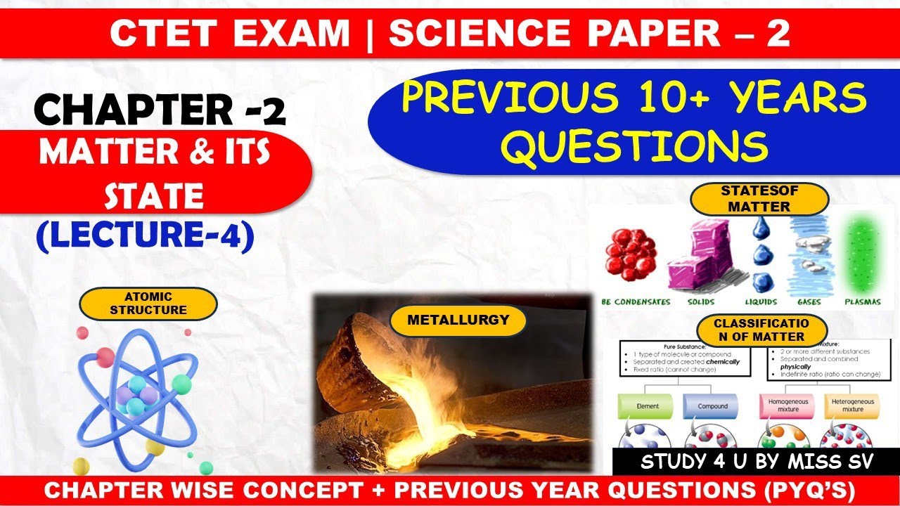 Ctet science paper 2 |matter and it's state PYQ | Ctet 2024 | by miss sv mam