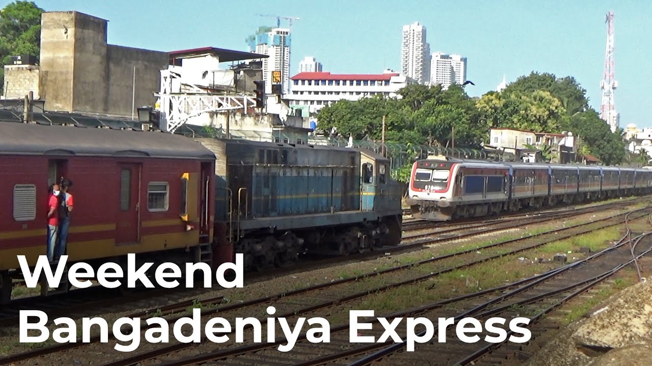 Weekend Bangadeniya Express Train with Class M4 in Sri Lanka