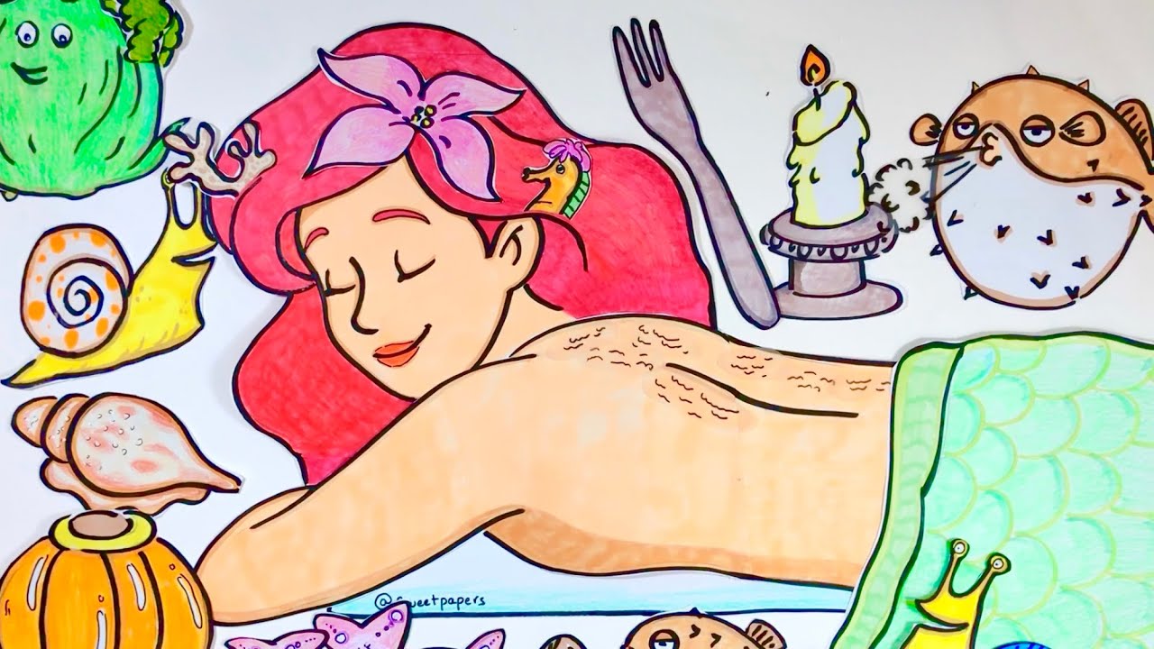 Paper ASMR | The Little Mermaid&rsquo;s Magical Back Spa + Massage #paperasmr #asmr #littlemermaid
