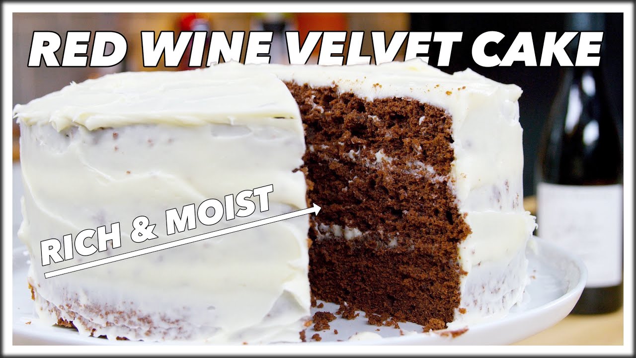 🍷 Red Wine Chocolate Velvet Cake Recipe - Glen And Friends Cooking