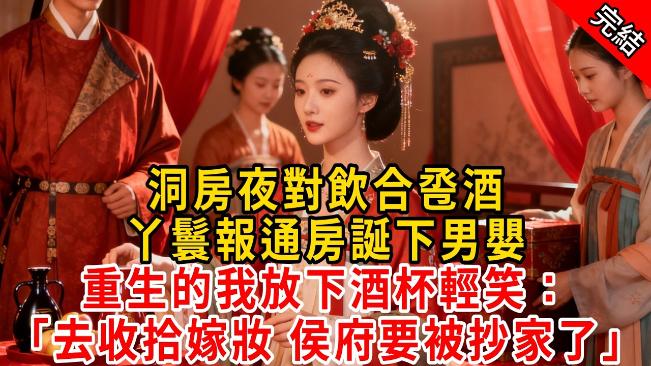 洞房夜對飲合卺酒，丫鬟報通房誕下男嬰；重生的我放下酒杯輕笑：「去收拾嫁妝 侯府要被抄家了」#原创 #古言 #小说 #重生 #爽文