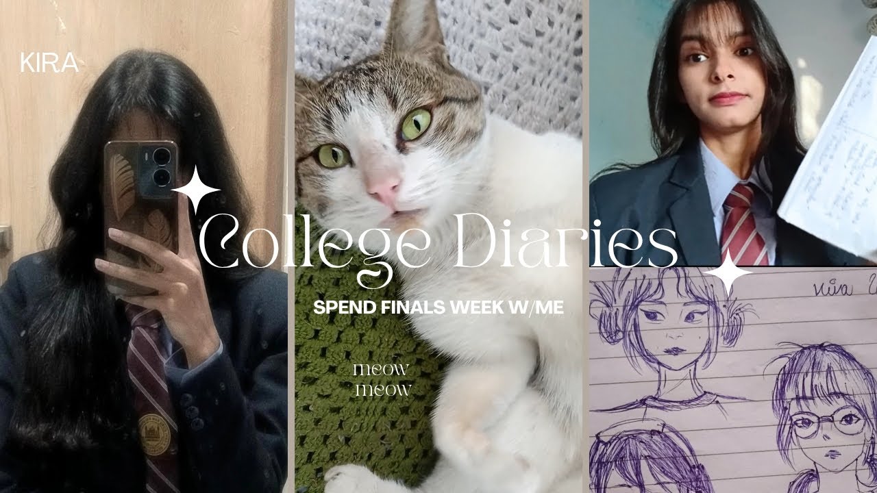 Spend finals week w/m | University vlog | lifestyle🌸 college life | aesthetic 🖇*.📋#dailyvlog #vlog 