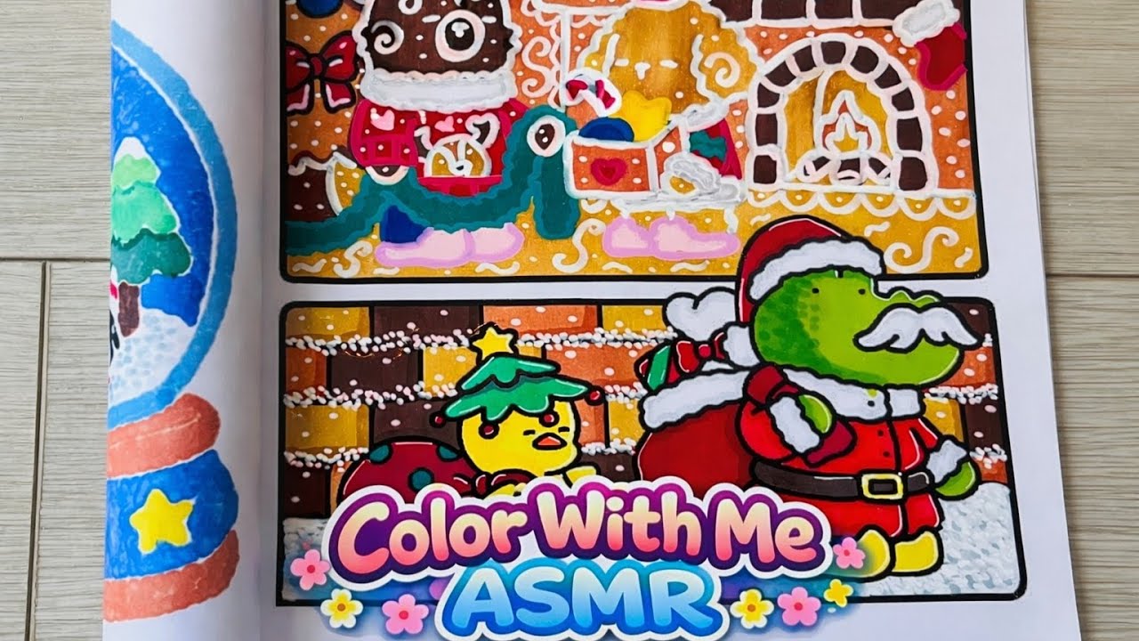 Color With Me ASMR (7-Minutes) ☁️ Comfy Days | Cozy Coloring Page 15 | Short Version