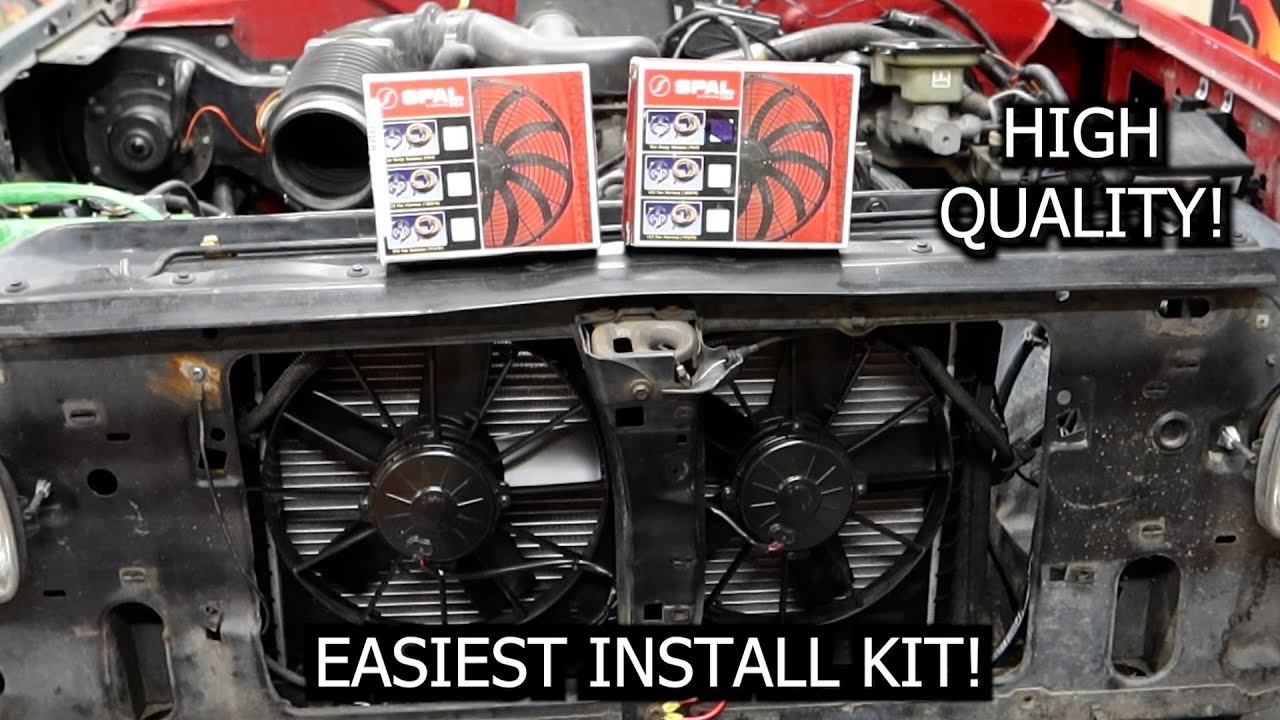 5.7 Vortec Swapped s10 Installing Dual Spal Fans With The Spal Fan Relay Kit Spal 185FH