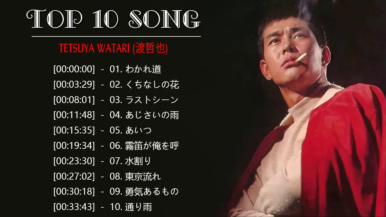 Top 10 Tetsuya Watari 最高の歌 2020 | Best Songs Of Tetsuya Watari 渡哲也 Vol.15