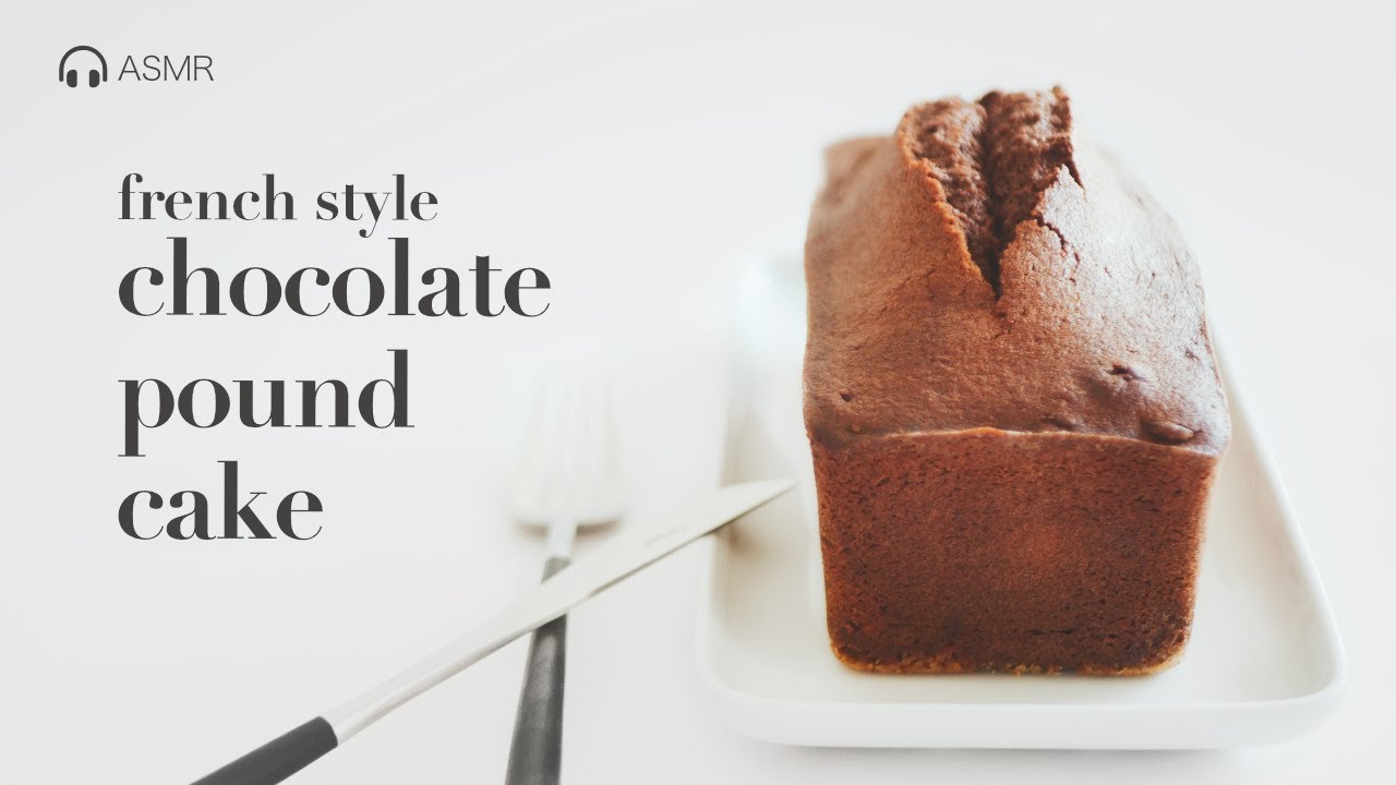 [ASMR] 🇫🇷 Chocolate Pound Cake Recipe: A French Recipe. Rich Chocolate Flavor with Moist And Soft.