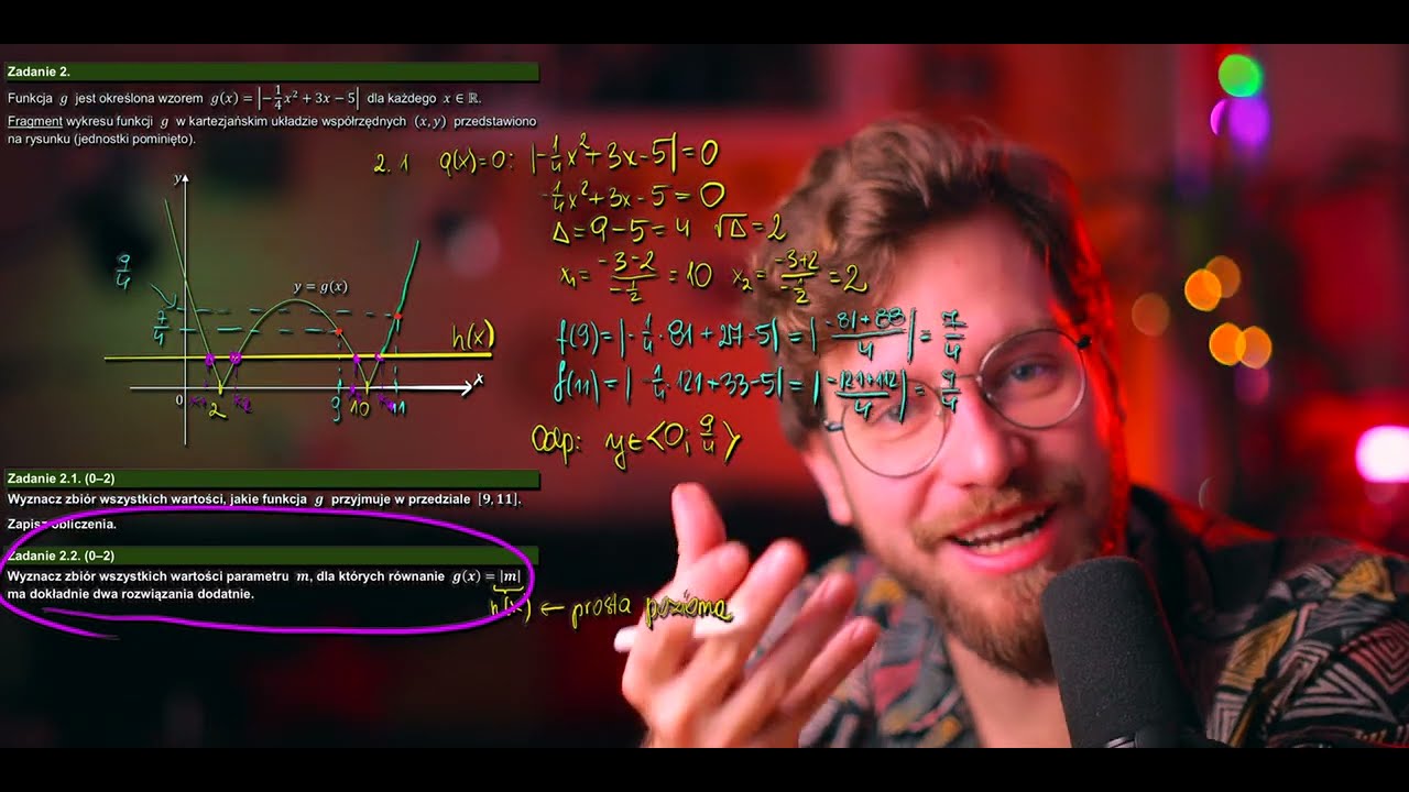 g(x)=|m| имеет 2 положительных решения | Пробный экзамен MATURA EXTENDED 2022 (декабрь) Задача 2 ...