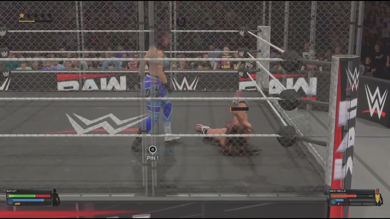 BayLeY vs Nikki BeLLa , SteeL cage match  !!!