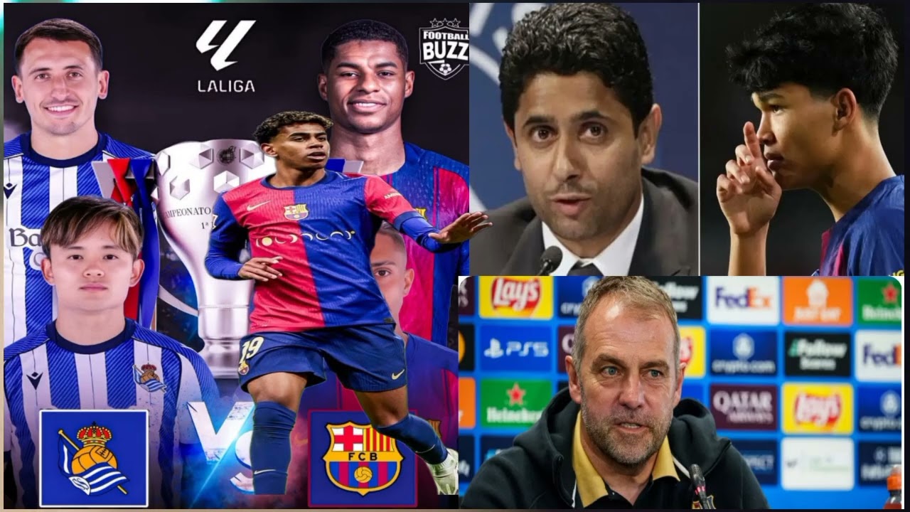 Real SociedadVS Barcelone gwo Afich Liga a 