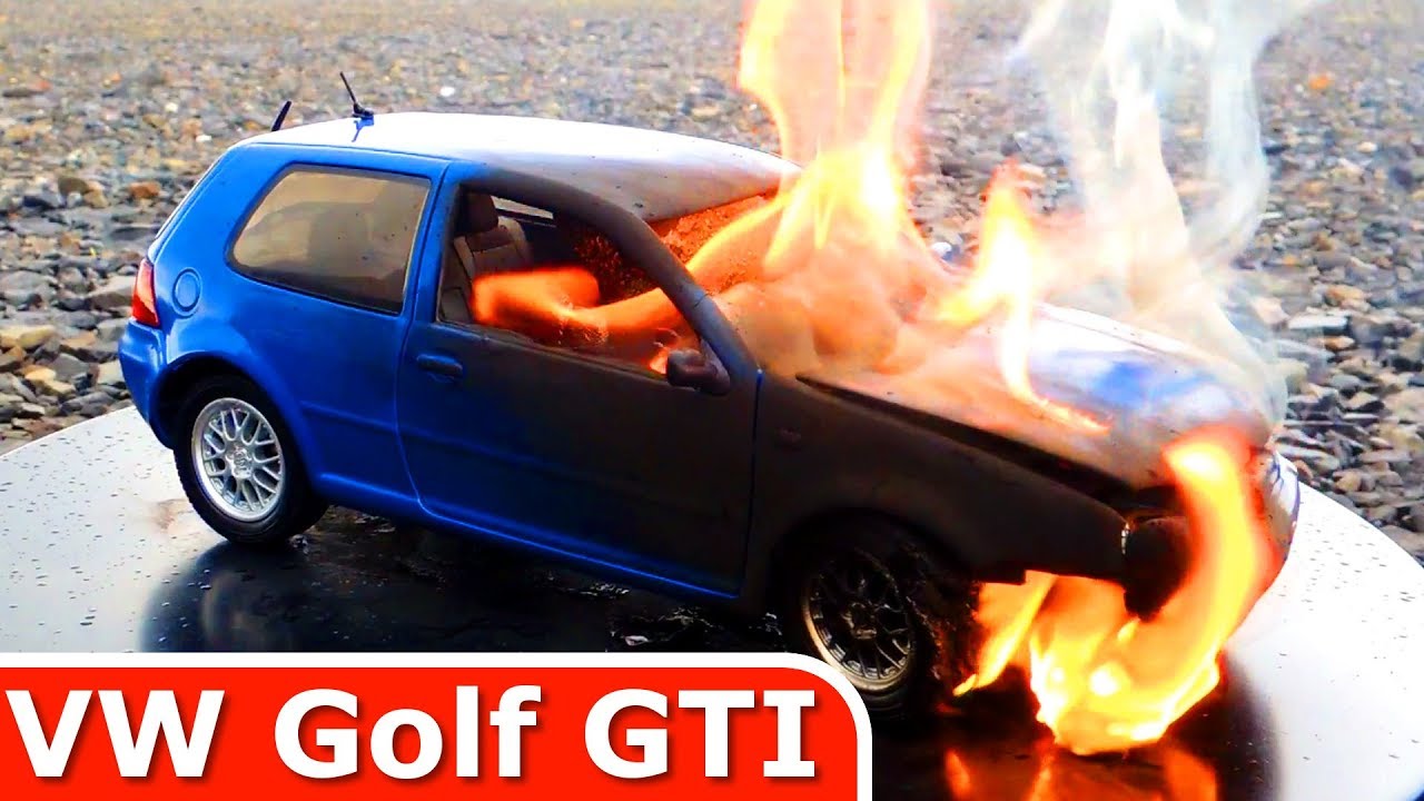 Burning My Volkswagen Golf GTI - The Car Is On FIRE