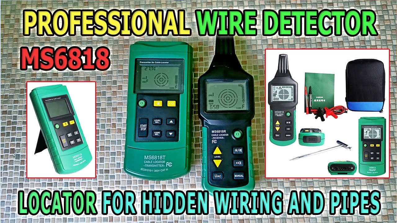Cable Locator MS6818: Professional Wire Detector with Generator for Hidden Wiring, Pipes, and Faults