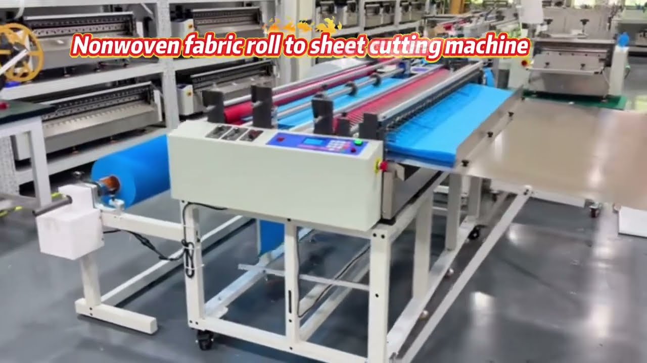 Nonwoven fabric roll to sheet cutting machine  #sheetrolling #cutter #nonwoven fabric