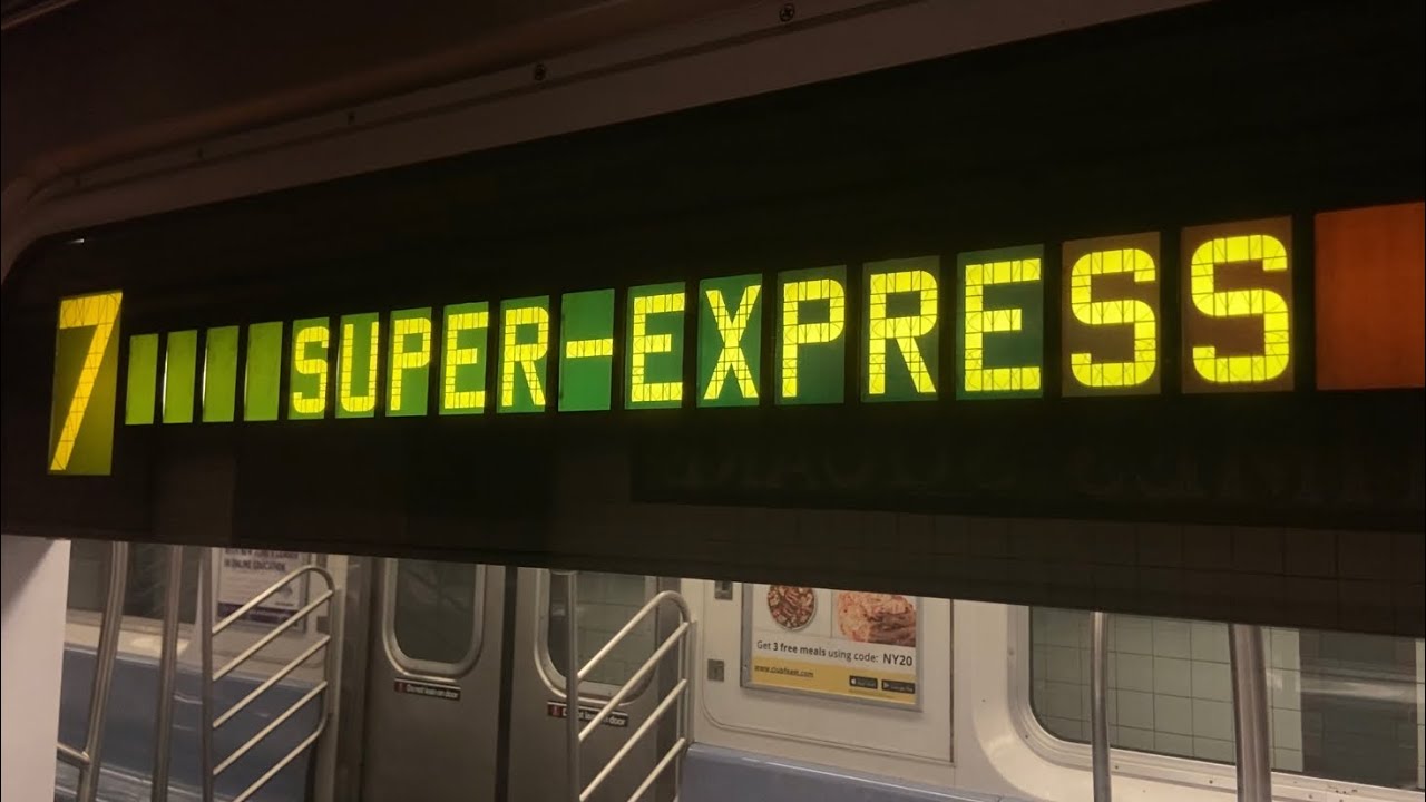 IRT Subway: R188 (7) Super Express Train Ride from Mets-Willets Point to 34th Street-Hudson Yards