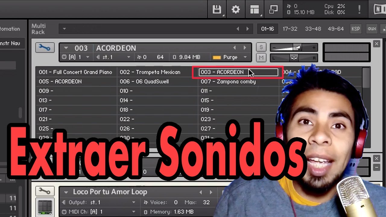 Extraer Instrumentos de BANCOS en  Kontakt