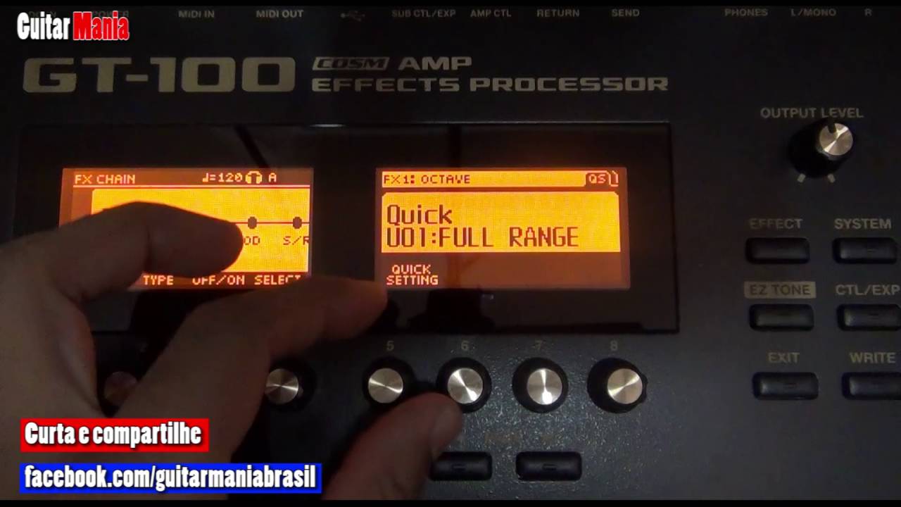 Boss GT-100 - Conhecendo o Quick User Seting