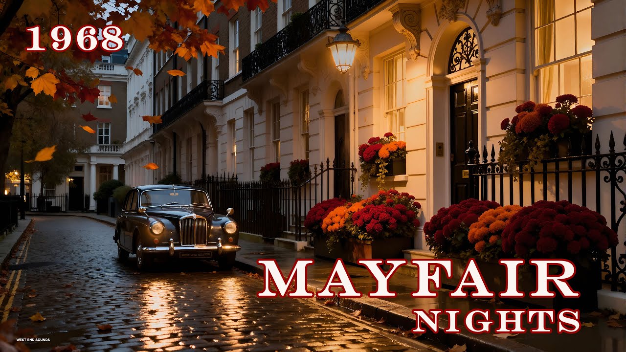 Rainy Mayfair Nights – Romantic Bossa Nova & Jazz 1968 | Perfect Background Music for Late Hours