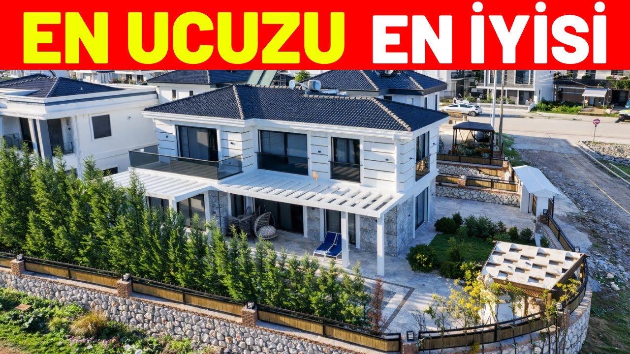 500 m2 4+1,SAUNALI, EŞYALI KÖŞE VİLLA-A623 