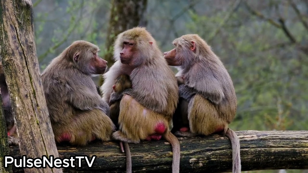 Monkey Family Moment &mdash; Mom Nursing Her Baby (Adorable & Rare)