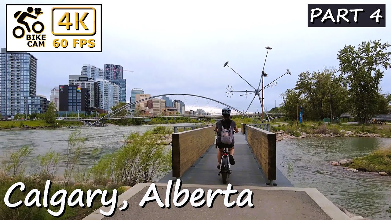🚴‍♂️ 4K Bike Ride Through Calgary’s Scenic Pathways 🌆 | Explore Alberta’s Urban Oasis!
