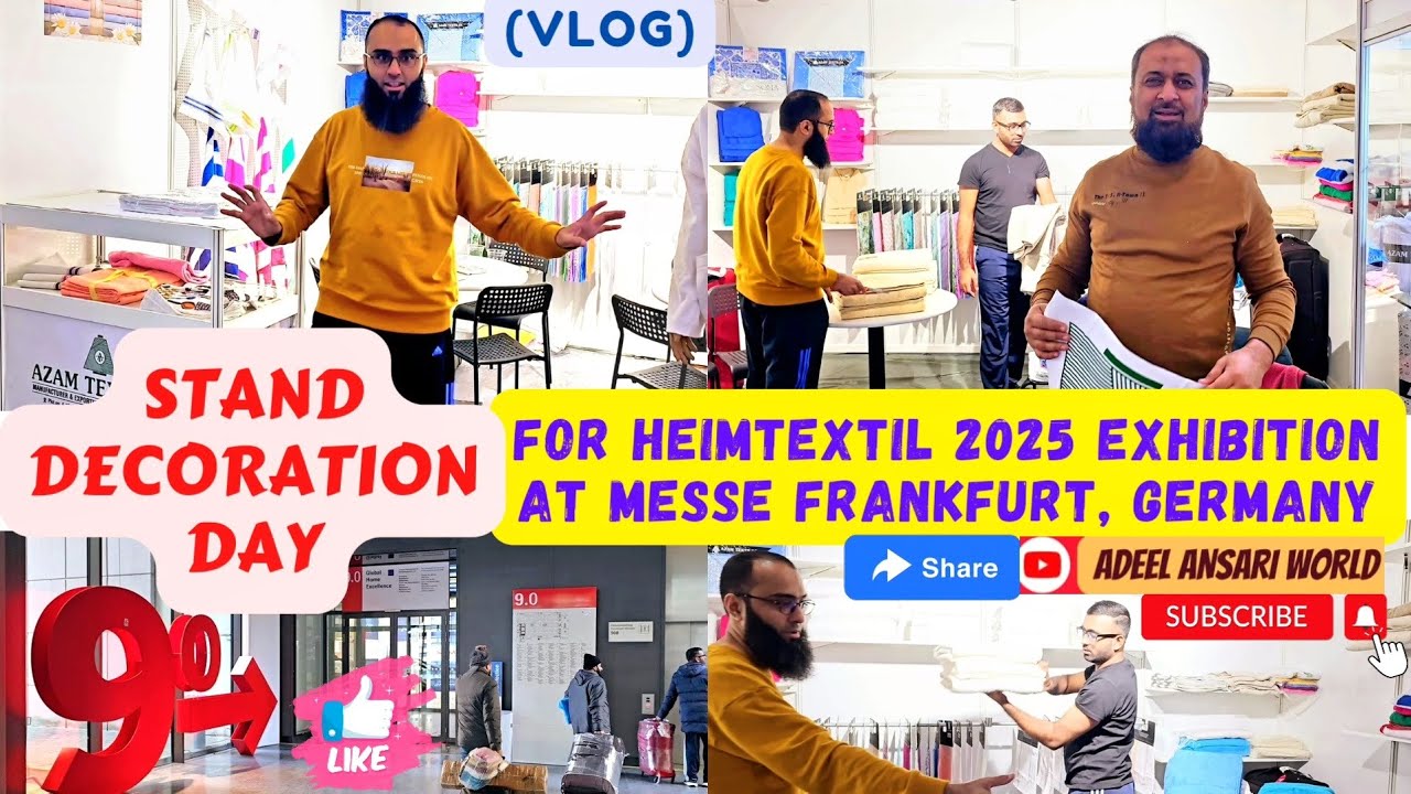 Stand Decoration Day | For HEIMTEXTIL 2025 Exhibition at Messe Frankfurt, Germany | VLOG | 13/1/2025