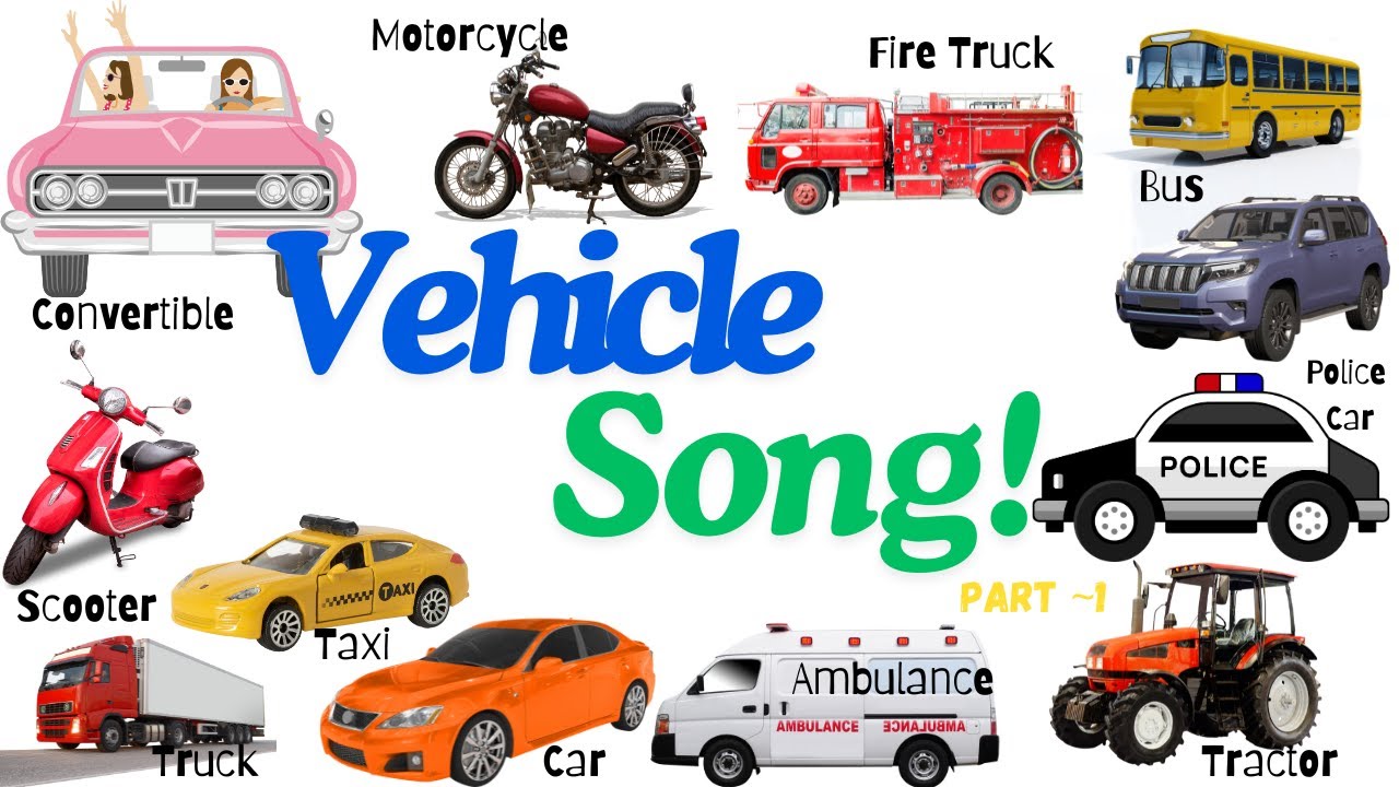 Fun Vehicle Song for Kids! 🚒 Learn 100 Vehicles with Catchy Music! 🚛✨Easy Way to Learn