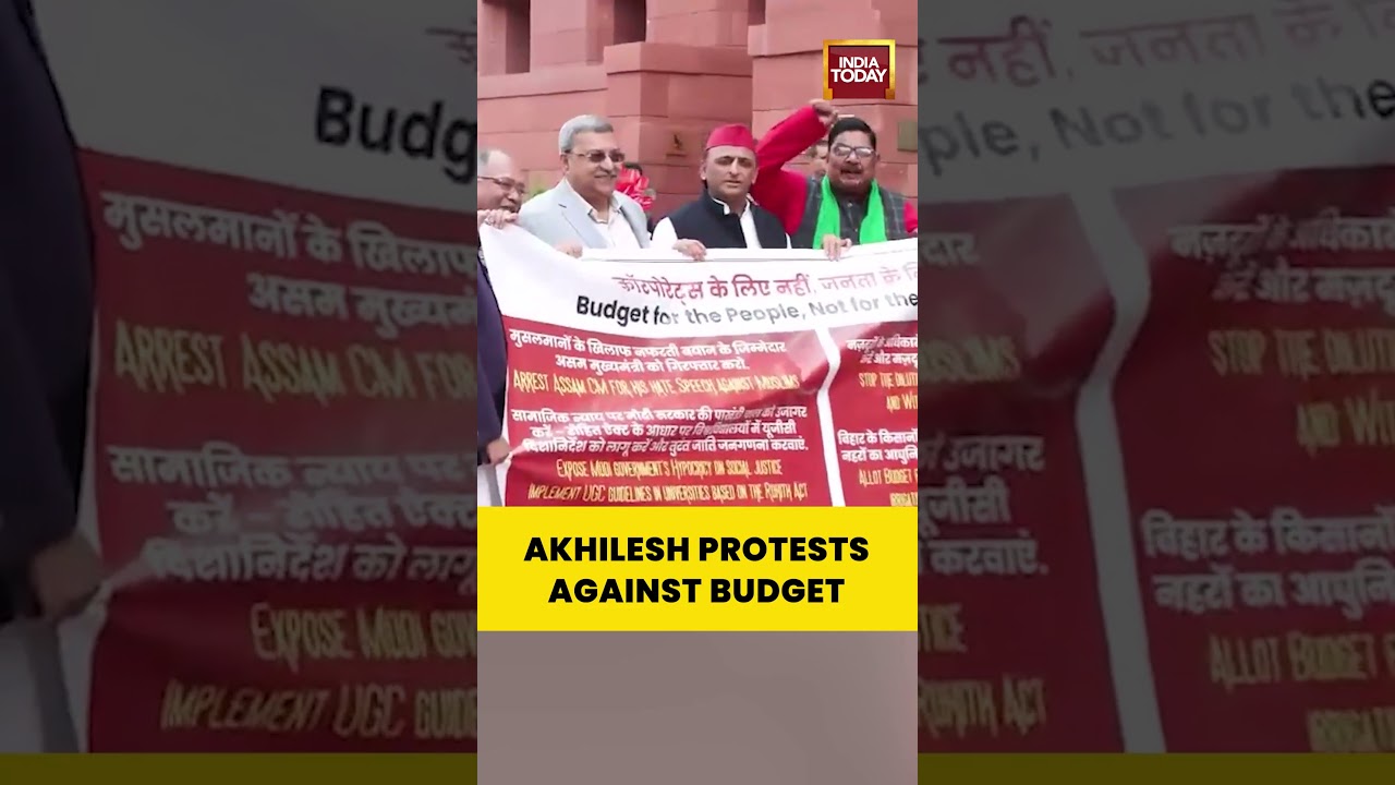 Akhilesh Yadav Leads Protest Against Union Budget Ahead of Nirmala Sitharaman&rsquo;s 2026 Presentation