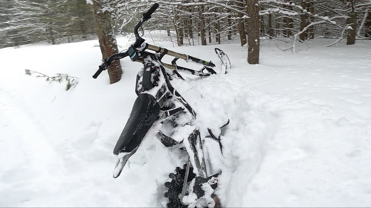 3 Electric SnowBike During Snowstorm (2022 last Ride)