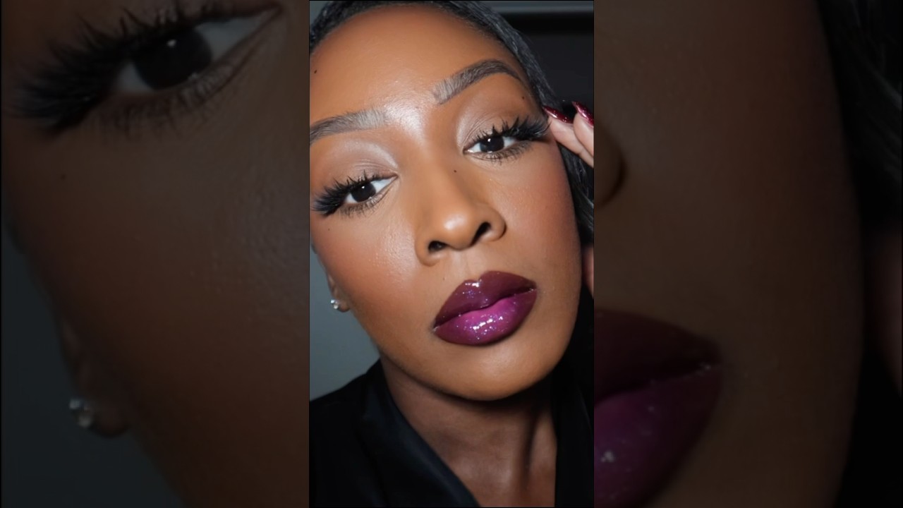 Ok so a brown lip liner and a purple lipstick EATS🔥🔥 #makeup #lipcombo #lipliner #lipstick