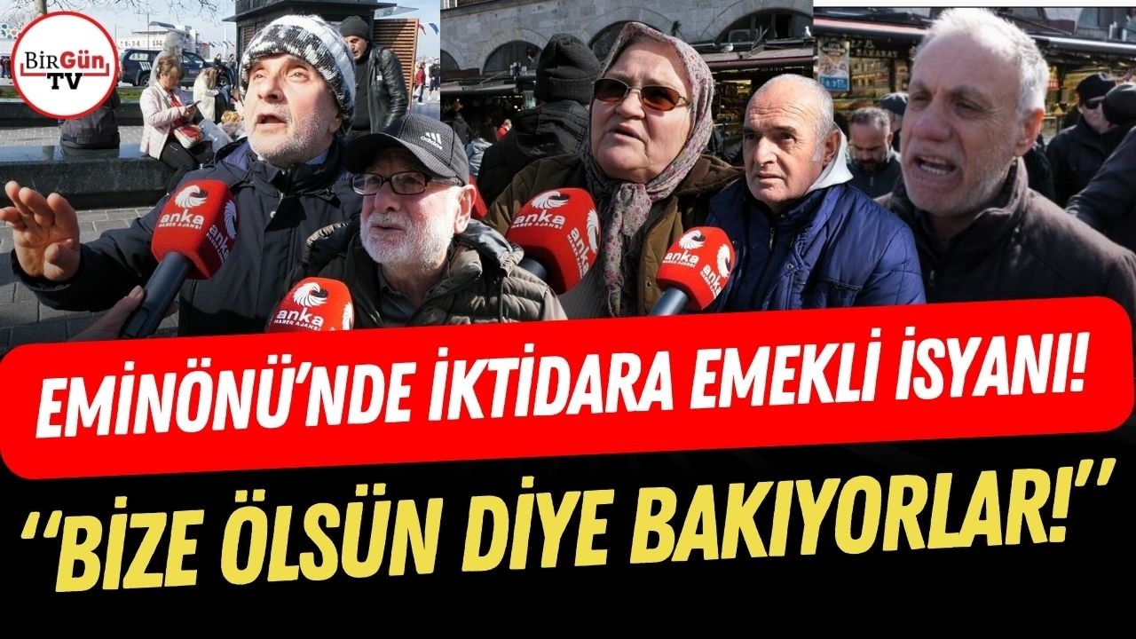 Eminönü'nde Erdoğan'a emeklilerden çok sert isyan! 