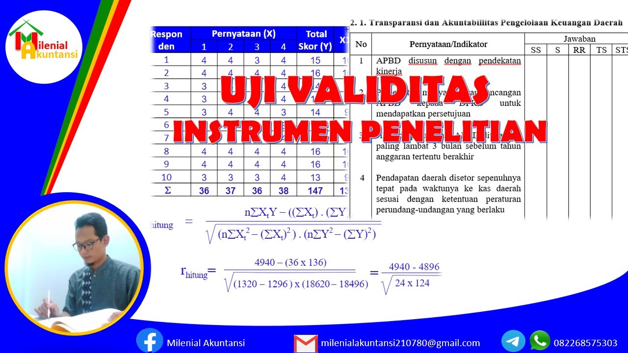 Uji Validitas Manual