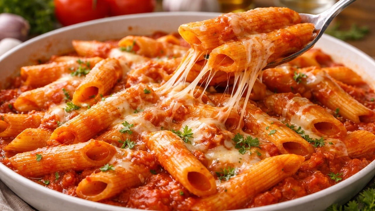 Creamy Penne Pasta with Tomato & Mozzarella | Easy 10-Minute Dinner