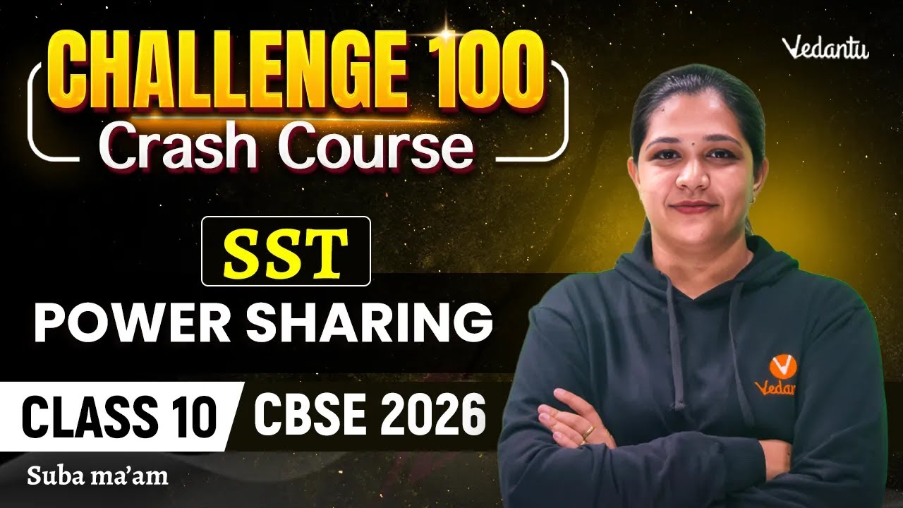Power Sharing | Challenge 100 Crash Course | Class 10 SST | CBSE 2026 | Suba Ma'am