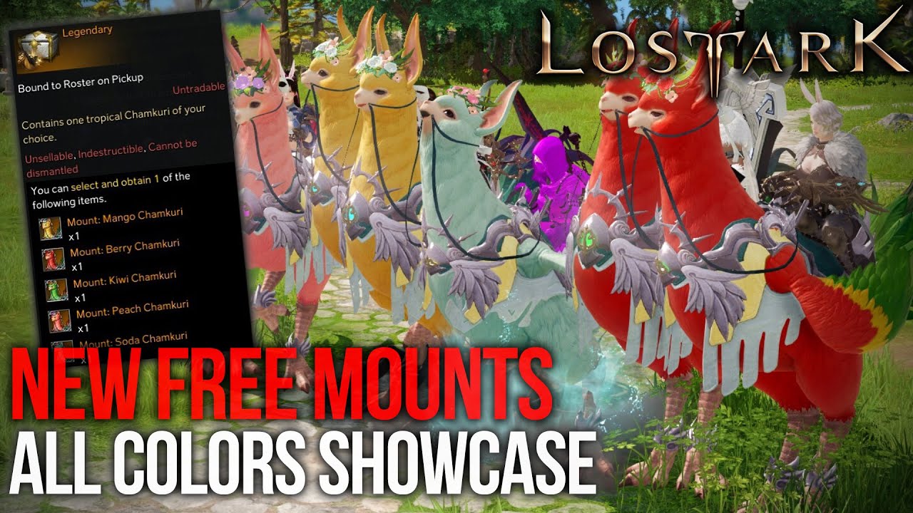 LOST ARK NEW MOUNTS! WHICH COLOR TO PICK? ALL TROPICAL CHAMKURI COLORS SHOWCASE