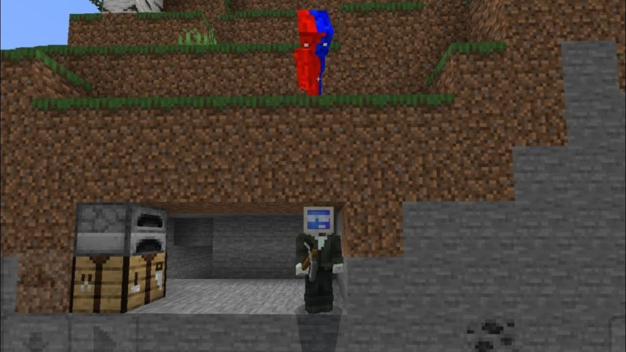 I'm going through minecraft against 1 hunter