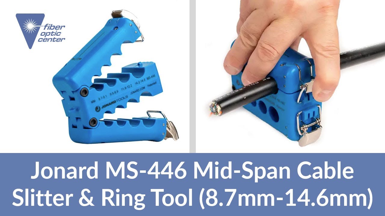 Jonard MS-446 Mid-Span Cable Jacket Slitter & Ringer(8.7-14.6mm) - Available from Fiber Optic Center