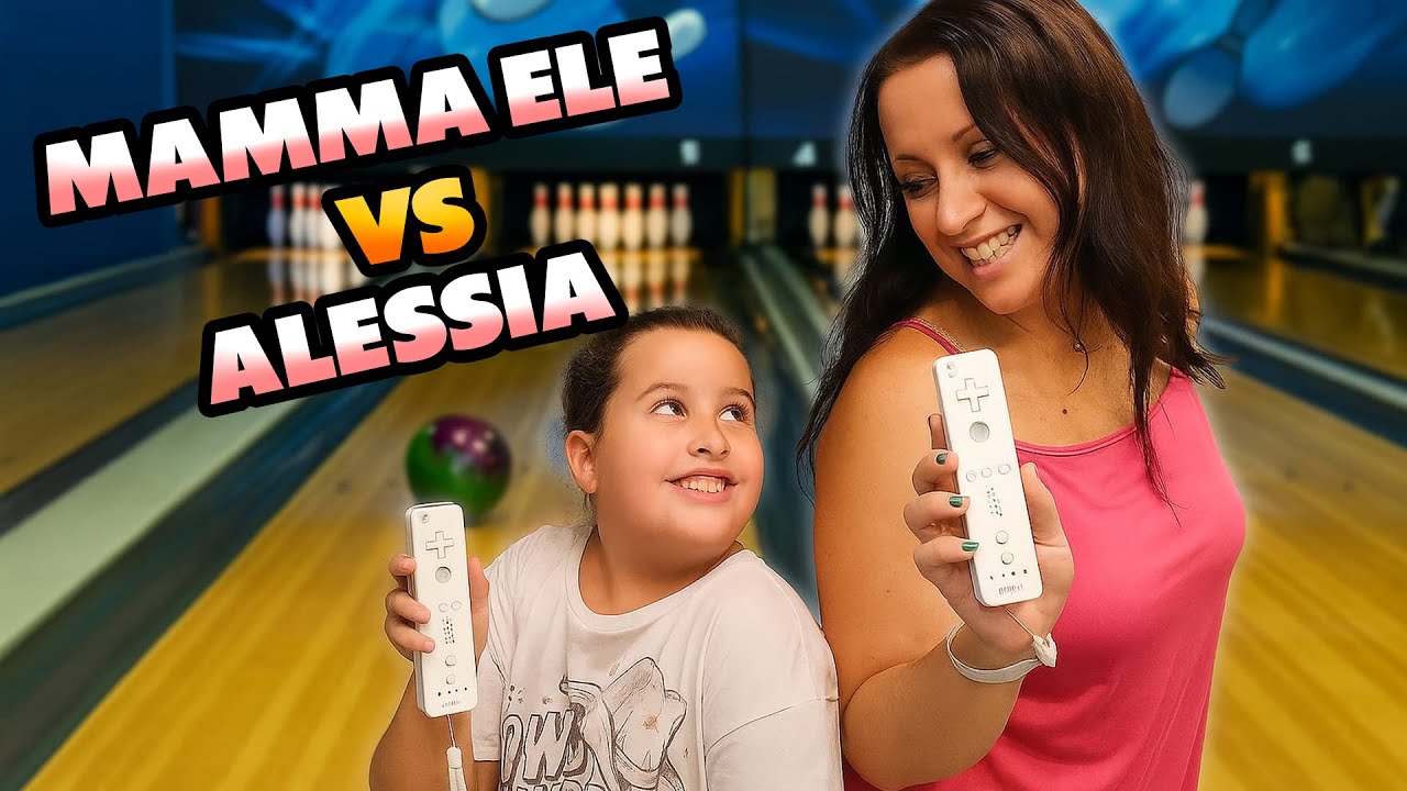 ALE sfida MAMMA ELE a BOWLING per non fare i compiti!