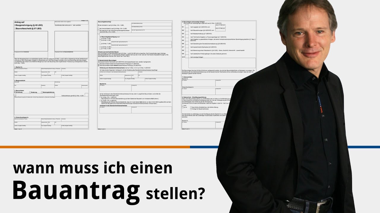 Wann muss ich einen Bauantrag stellen?